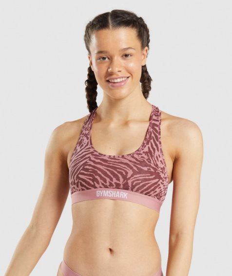 Women's Gymshark Cotton Bralette Underwear Pink | NZ 1PTNOH